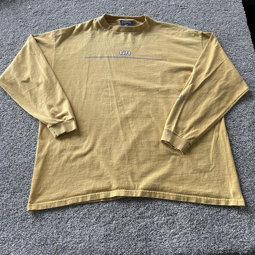 Vintage St John Fisher College Shirt Mens 2XL Gold College JanSport Long Sleeve